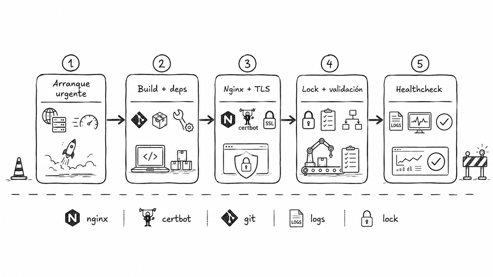 Timeline del deploy.