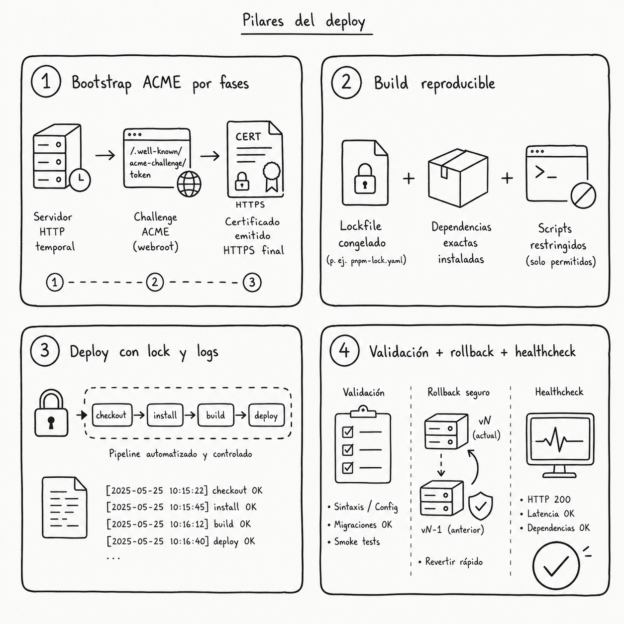 Pilares de deploy seguro.